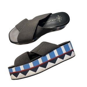 Free People Tribal Y2K Platform Sandals Size 9